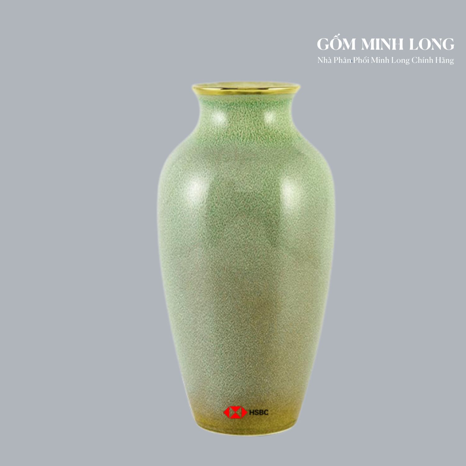 Bình hoa Minh Long in logo sang trọng