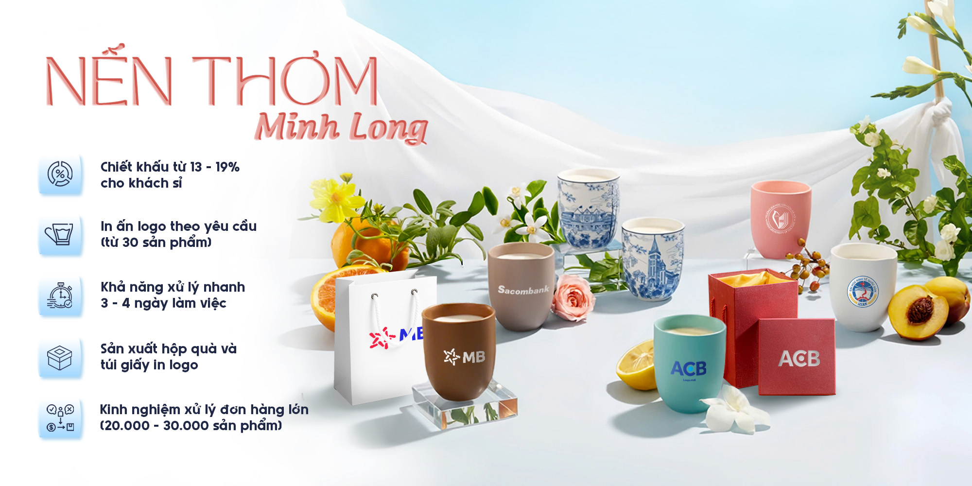 Nến thơm Minh Long quà tặng cao cấp