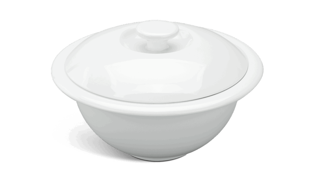 Thố vành 12 cm + nắp - Jasmine - Trắng A001_061219000gomminhlong.com