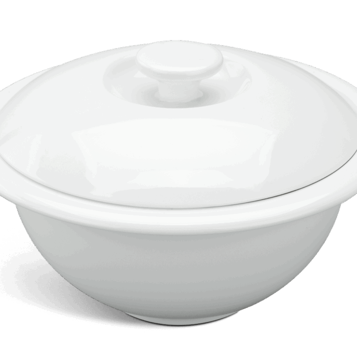 Thố vành 12 cm + nắp - Jasmine - Trắng A001_061219000gomminhlong.com