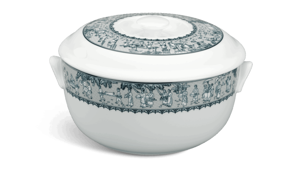 Thố + nắp - Jasmine - Vinh Quy Nhạt A001_061805197gomminhlong.com