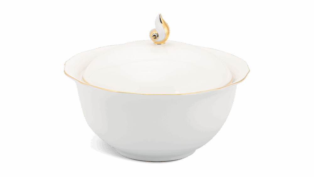 Thố 18 cm + nắp - Mẫu Đơn IFP - Chỉ Vàng A001_061855014gomminhlong.com