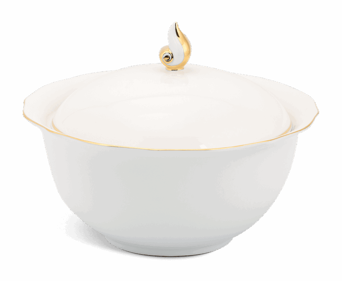  Thố 18 cm + nắp - Mẫu Đơn IFP - Chỉ Vàng A001_061855014gomminhlong.com