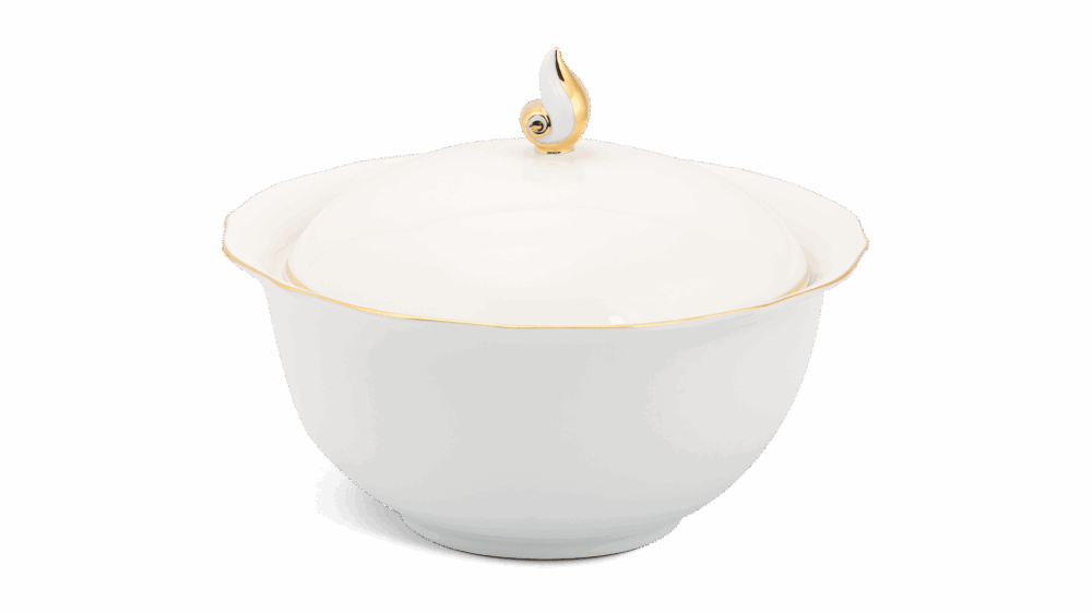 Thố 18 cm + nắp - Mẫu Đơn IFP - Chỉ Vàng A001_061855014gomminhlong.com
