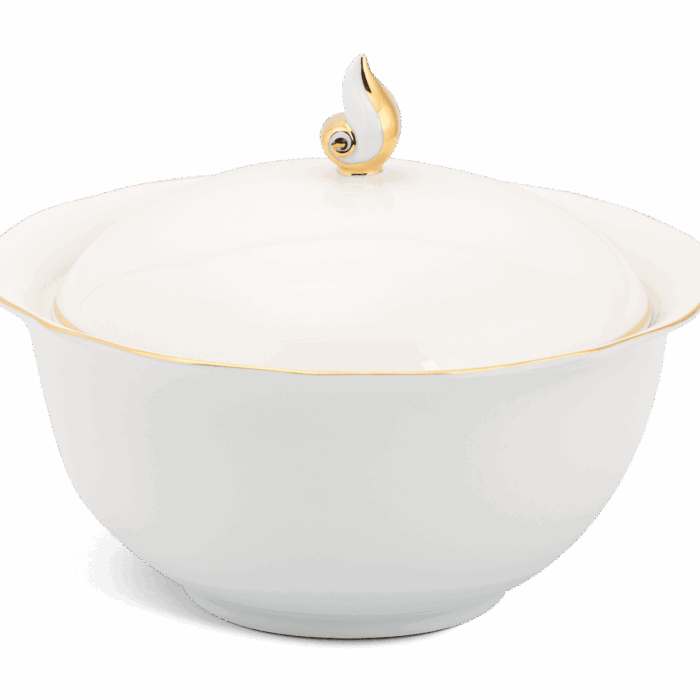 Thố 18 cm + nắp - Mẫu Đơn IFP - Chỉ Vàng A001_061855014gomminhlong.com