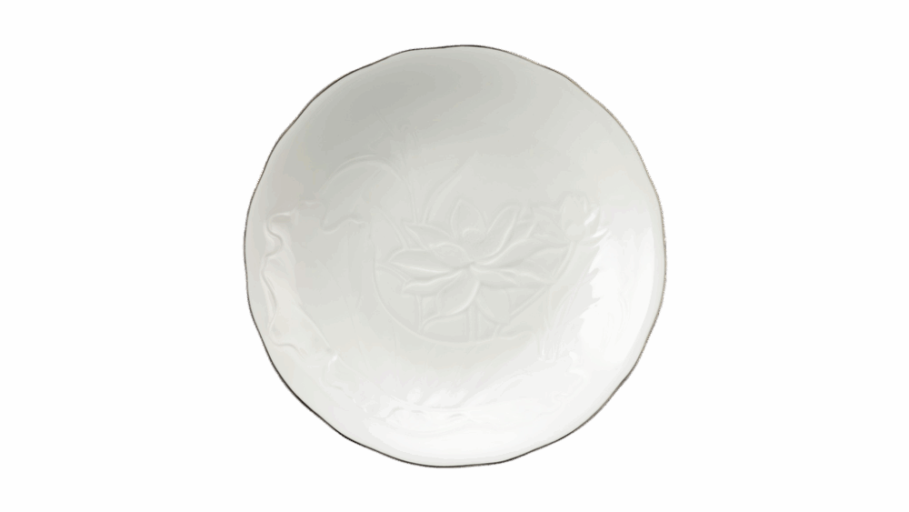 Dĩa tròn sâu 25 cm - Sen IFP - Chỉ Bạch Kim A001_582535043gomminhlong.com