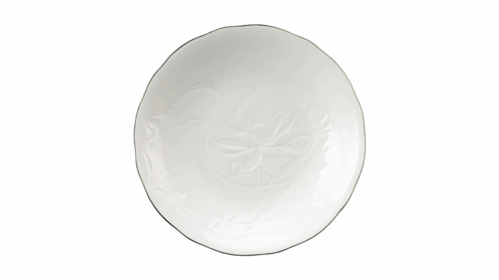 Dĩa tròn sâu 25 cm - Sen IFP - Chỉ Bạch Kim A001_582535043gomminhlong.com