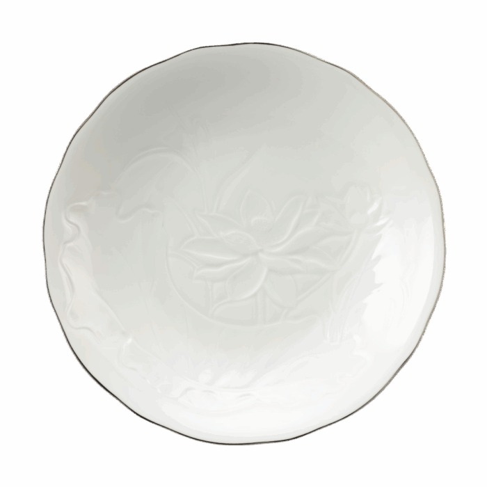 Dĩa tròn sâu 25 cm - Sen IFP - Chỉ Bạch Kim A001_582535043gomminhlong.com