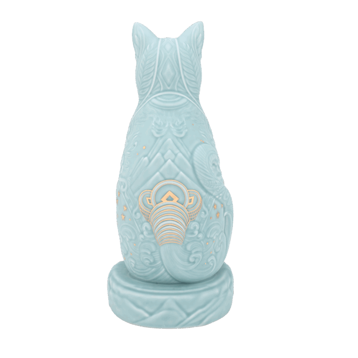  Tượng mèo Ngũ Phúc 31.1 cm - Men ngọc sương mờ A001_313196SMNVBgomminhlong.com