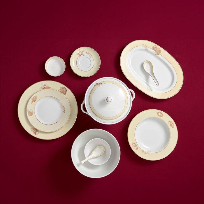  Bộ đồ ăn 25 sản phẩm (B) - Camellia - Hương Biển kem A001_25089Bgomminhlong.com