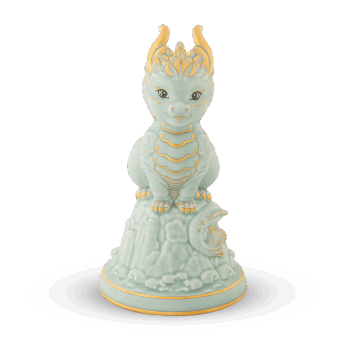  Tượng rồng Hảo Đức 23.9 cm - Men Ngọc Sương Mờ A001_312350522Vgomminhlong.com