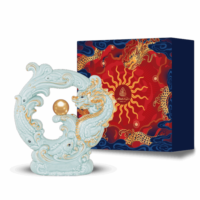  Tượng rồng Khải Đức 23.9 cm - Men Ngọc (bóng) A001_312357BMNVgomminhlong.com
