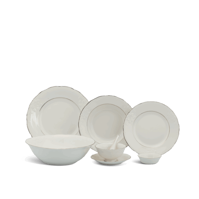 Bộ đồ ăn 6 người 32 sản phẩm - Đài Các IFP - Chỉ Bạch Kim A001_32043DCgomminhlong.com