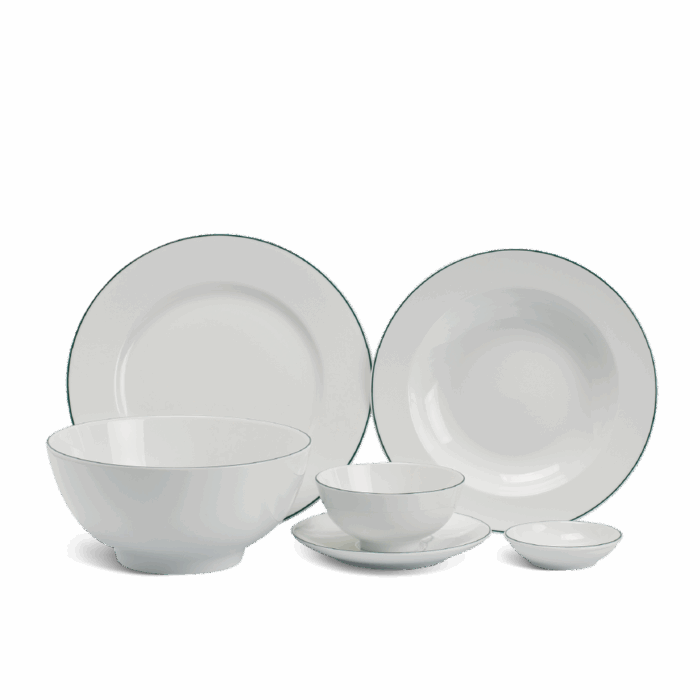  Bộ đồ ăn 22 sản phẩm - Jasmine - Chỉ Xanh Lá A001_22009gomminhlong.com