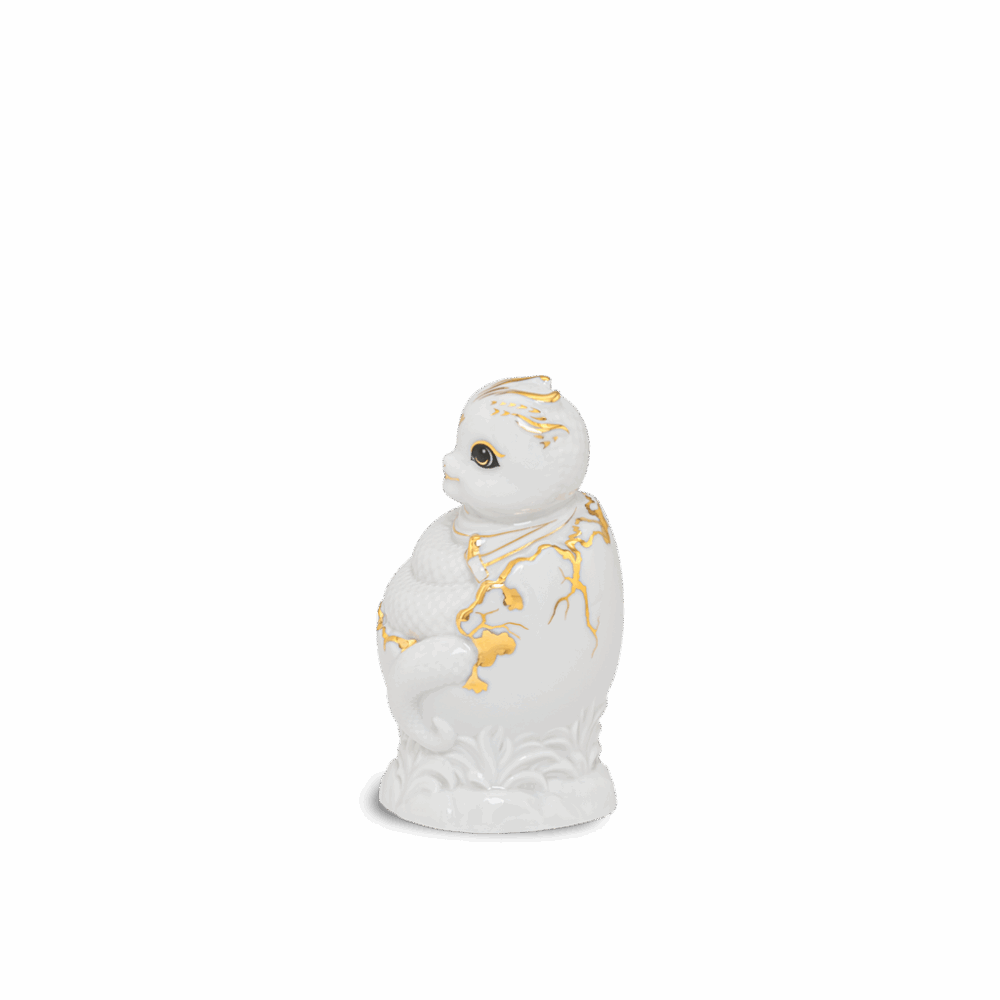 Tượng Rắn Phúc Thái 9.8 cm - Trắng A001_440919TBVgomminhlong.com