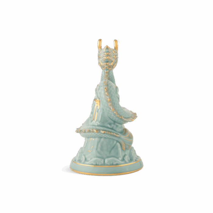  Tượng rồng Long Phù Đại Khánh 13.5 cm - Men Ngọc (bóng) A001_441311BMNVgomminhlong.com