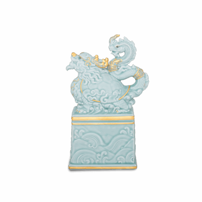  Tượng Rắn Bảo Hợp Thái Hòa 17 cm - Men Ngọc Sương Mờ A001_441725522Vgomminhlong.com