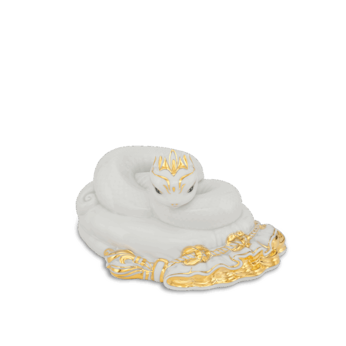 Tượng Rắn Bảo Kim 17 cm - Trắng A001_441731TBVgomminhlong.com
