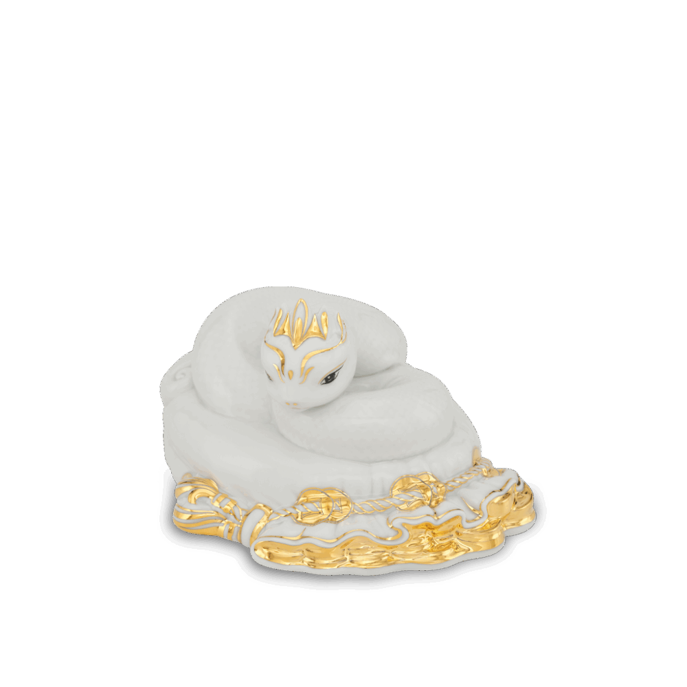 Tượng Rắn Bảo Kim 17 cm - Trắng A001_441731TBVgomminhlong.com