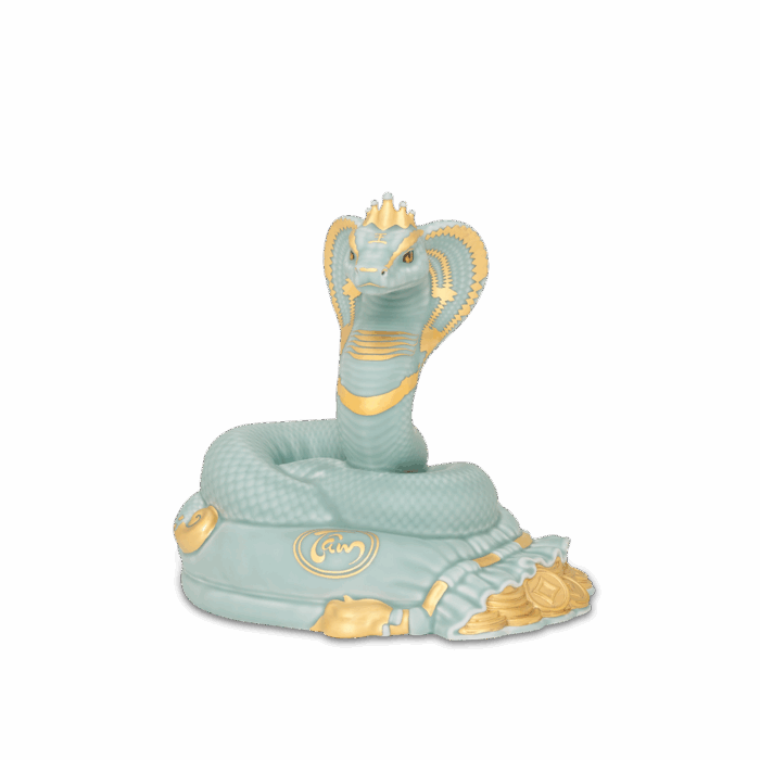  Tượng Rắn Thanh Xà - Men Ngọc Sương Mờ (vàng) (N) A001_441753522CVgomminhlong.com