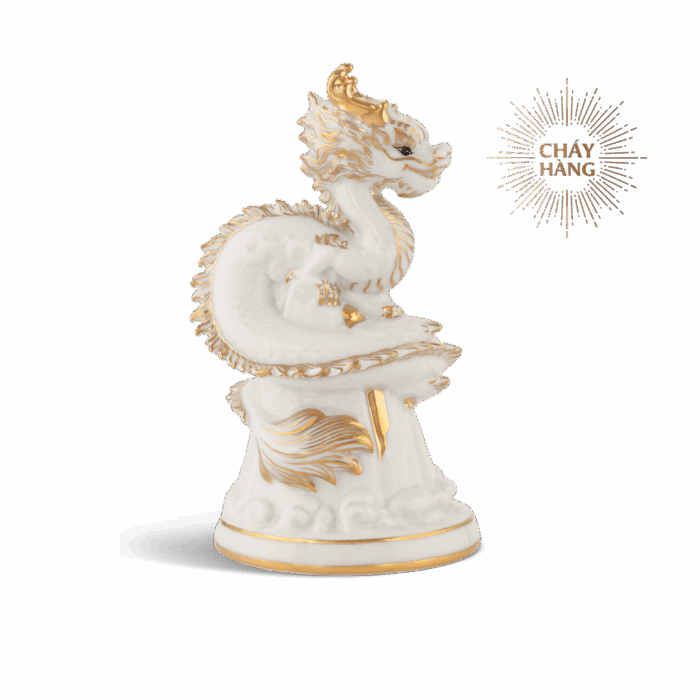  Tượng rồng Long Phù Đại Khánh 23.9 cm - Màu Trắng A001_442311TBVgomminhlong.com