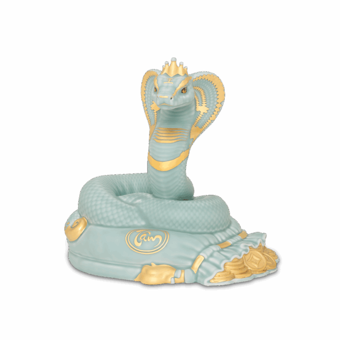  Tượng Rắn Thanh Xà - Men Ngọc Sương Mờ (vàng) (N) A001_441753522CVgomminhlong.com