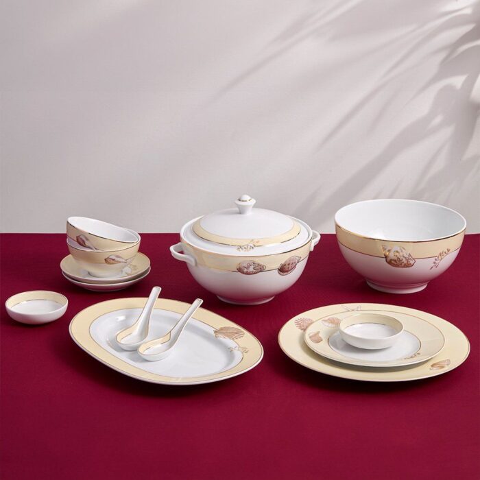  Bộ đồ ăn Âu-Á 45 sản phẩm - Camellia - Hương Biển kem A001_4506AA089gomminhlong.com