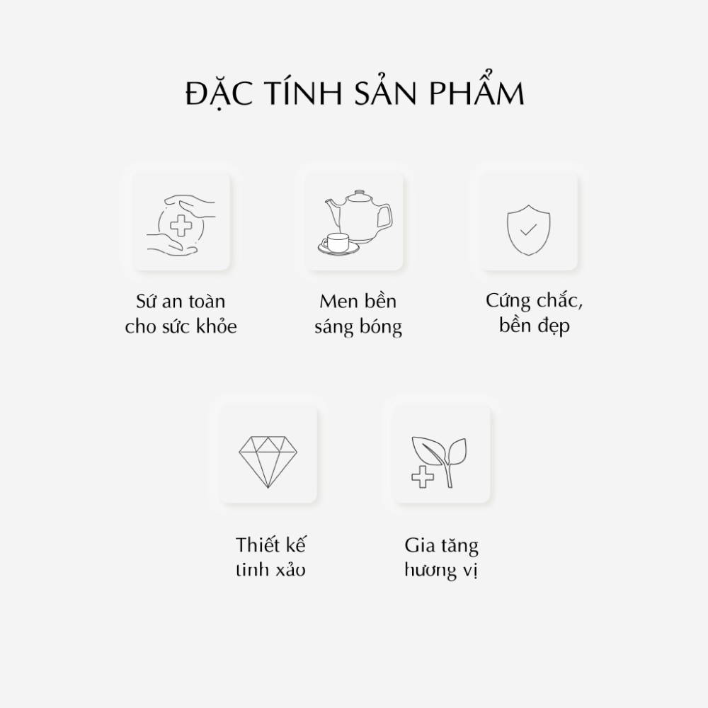 Bộ trà 0.3 L - Mẫu Đơn IFP - Chỉ Vàng A001_68301301403gomminhlong.com