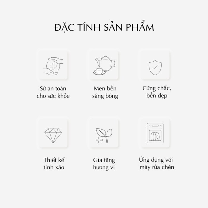  Bộ trà cao 0.33 L - Gastroline - Trắng A001_68334100003gomminhlong.com