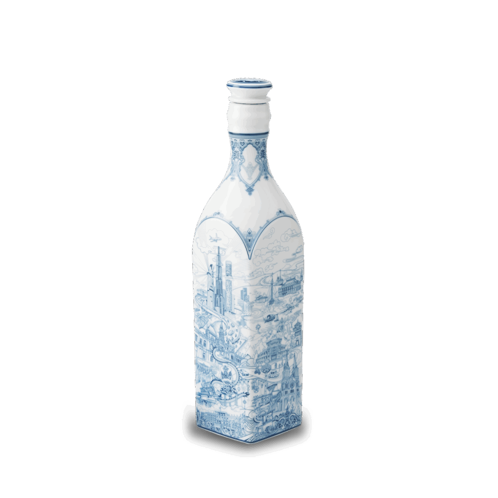 Chai sứ dưỡng sinh vuông 1.0 L + nắp (K1) - Dưỡng Sinh - Nam Quốc - Sài Gòn A001_691031VHCgomminhlong.com