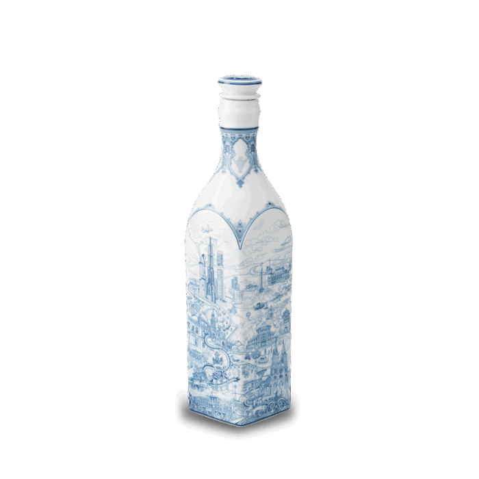 Chai sứ dưỡng sinh vuông 1.0 L + nắp (K1) - Dưỡng Sinh - Nam Quốc - Sài Gòn A001_691031VHCgomminhlong.com