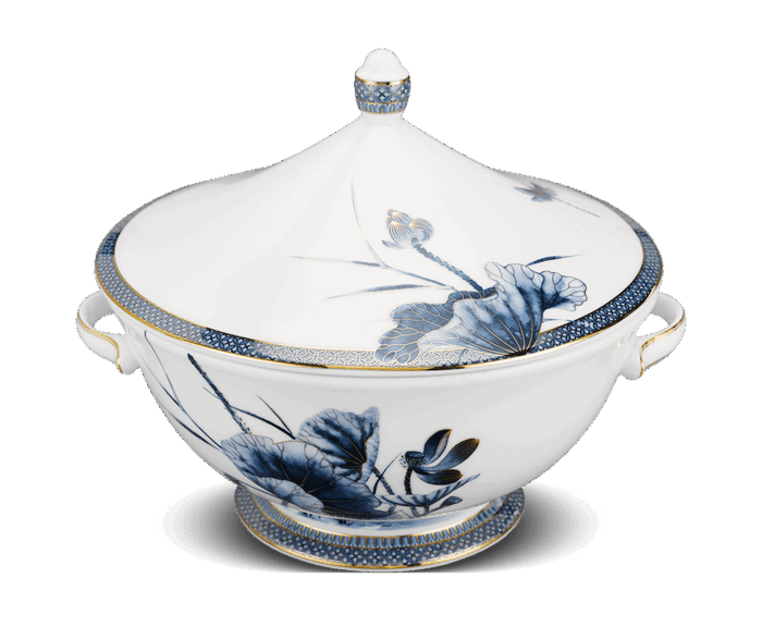  Thố 22 cm + nắp - Hoàng Cung - Sen Vàng A001_062224345gomminhlong.com