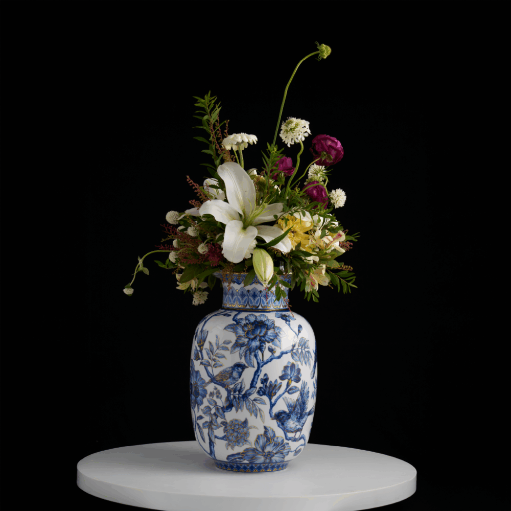 Bình hoa 35 cm - Bình Hoa - Se Sẻ Và Bông Hoa A001_693564545gomminhlong.com