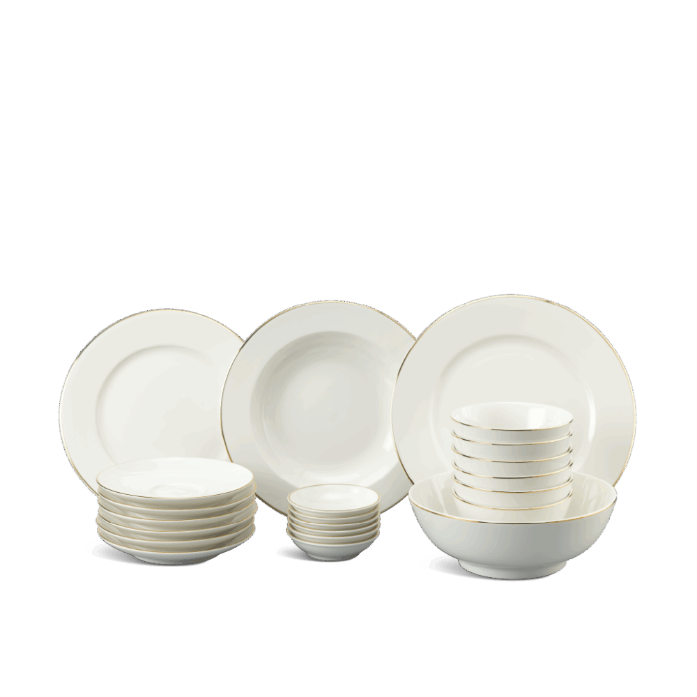 Bộ đồ ăn 22 sản phẩm - Jasmine - Chỉ Vàng A001_22014gomminhlong.com