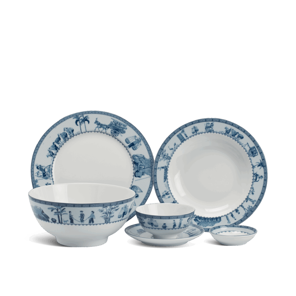 Bộ đồ ăn 22 sản phẩm - Jasmine - Thôn Dã A001_22179gomminhlong.com