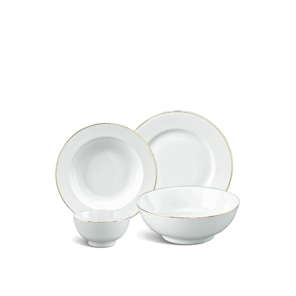 Bộ đồ ăn 09 sản phẩm - Jasmine - Chỉ Vàng A001_09014gomminhlong.com