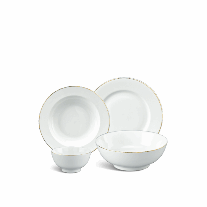 Bộ đồ ăn 09 sản phẩm - Jasmine - Chỉ Vàng A001_09014gomminhlong.com