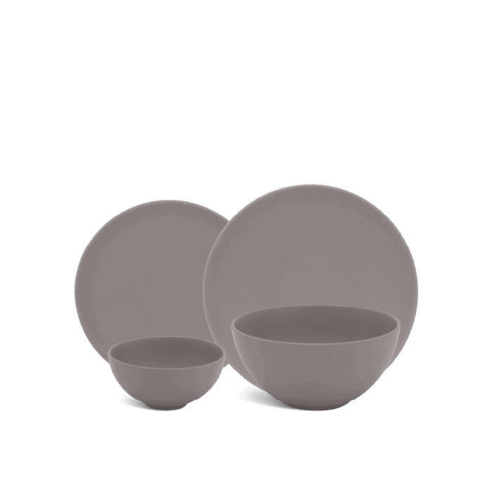 Bộ đồ ăn 09 sản phẩm - Timeless - Màu Xám 3 A001_09LLT515gomminhlong.com