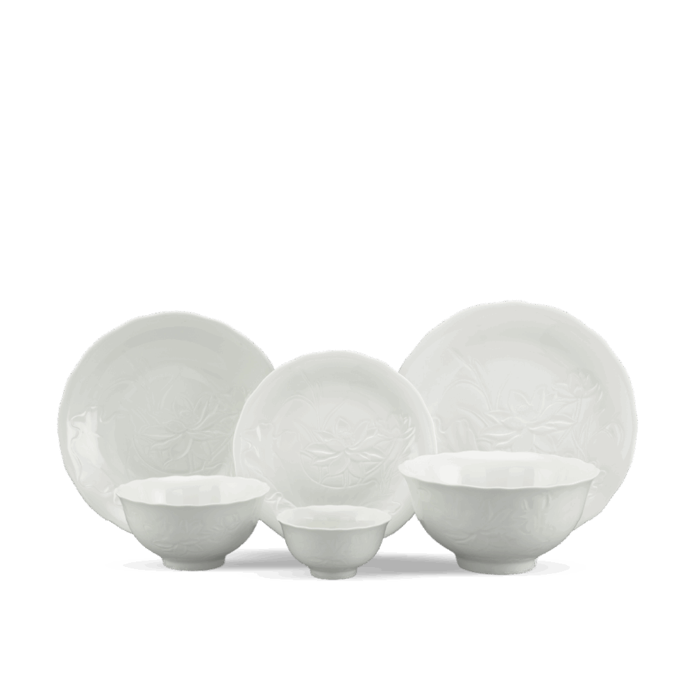 Bộ đồ ăn 22 sản phẩm - Sen IFP - Trắng Ngà A001_352228000gomminhlong.com