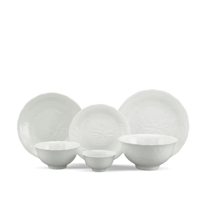 Bộ đồ ăn 22 sản phẩm - Sen IFP - Trắng Ngà A001_352228000gomminhlong.com