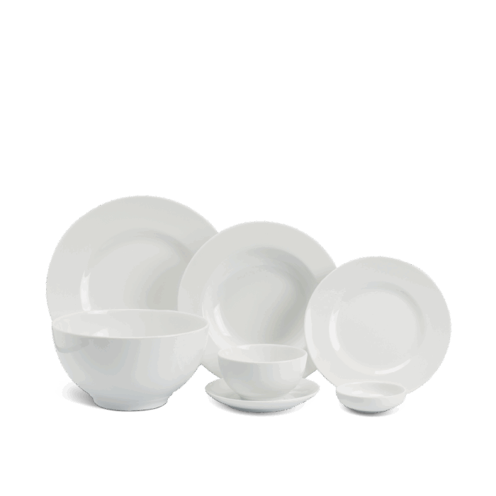 Bộ đồ ăn 6 người 25 sản phẩm - Camellia - Trắng A001_25CAMgomminhlong.com