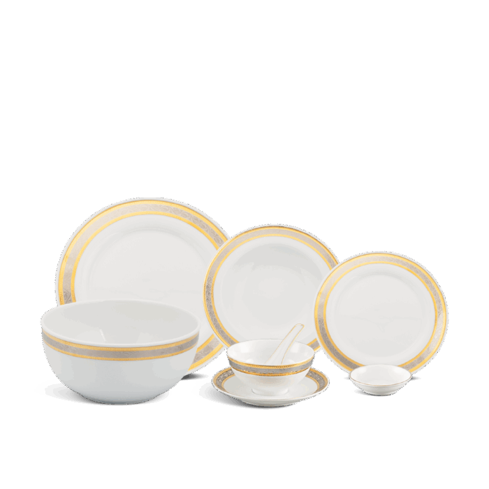 Bộ đồ ăn 6 người 32 sản phẩm - Sago - Hoa Hồng A001_32017Bgomminhlong.com