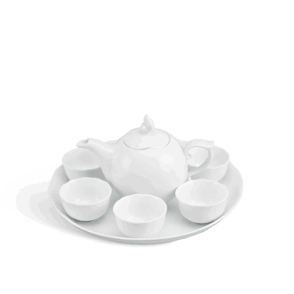 Bộ trà 0.3 L - Mẫu Đơn IFP - Trắng Ngà A001_68301300003gomminhlong.com