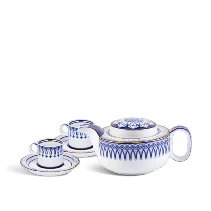 Bộ trà 0.38 L - Gastroline - Đồng Tâm Xanh Dương A001_68384247003gomminhlong.com