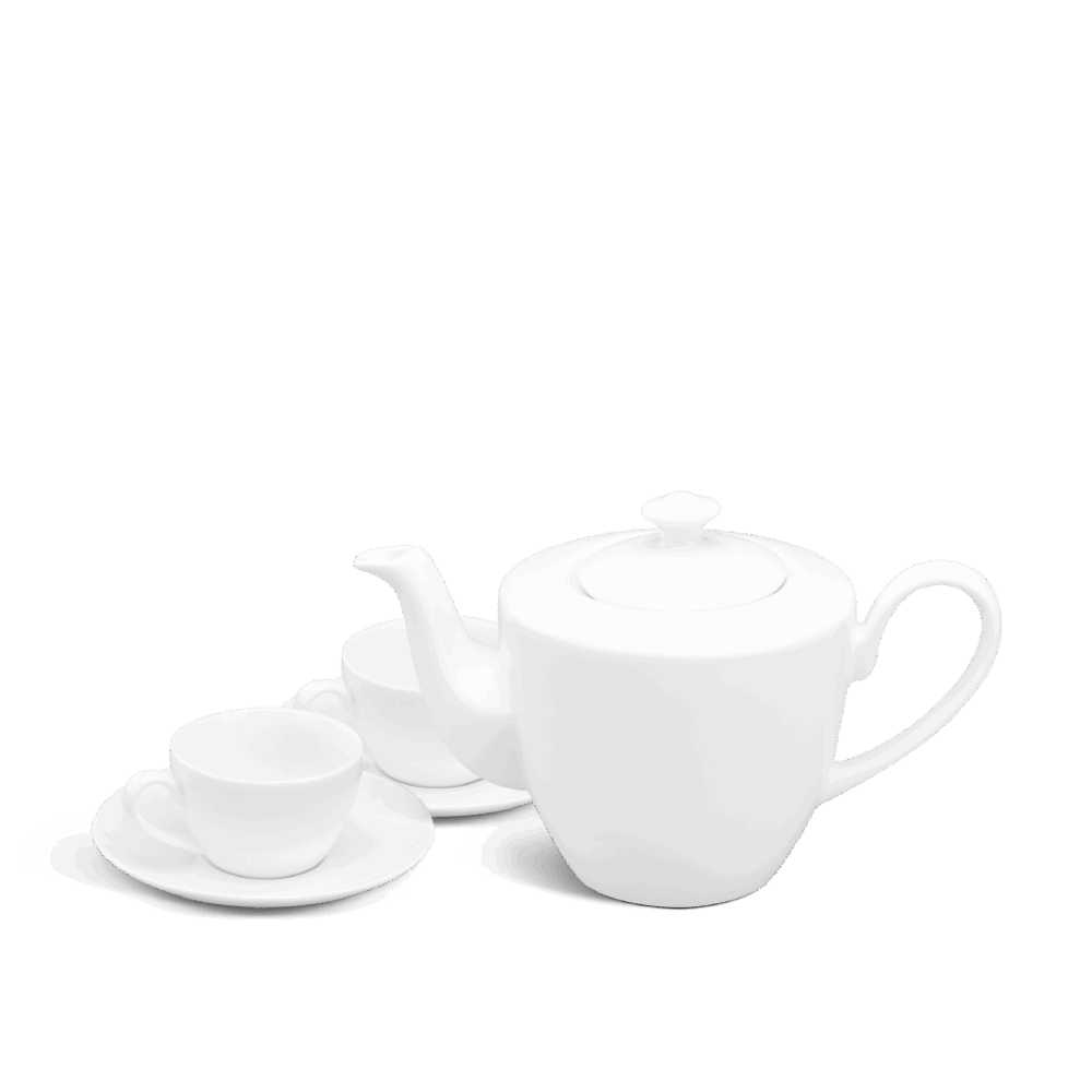 Bộ trà 0.65 L - Daisy - Trắng A001_01655200003gomminhlong.com