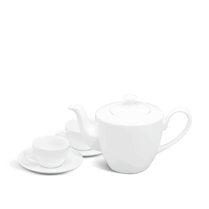 Bộ trà 0.65 L - Daisy - Trắng A001_01655200003gomminhlong.com