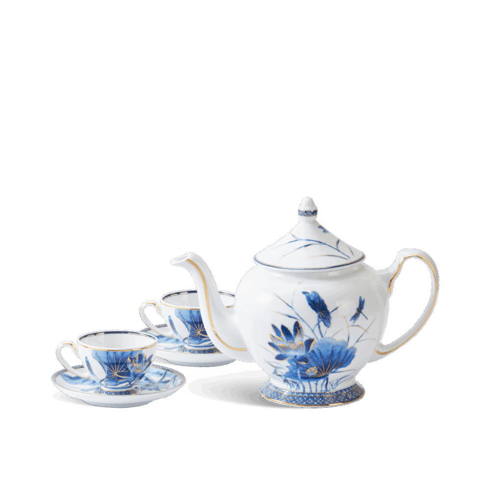 Bộ trà 0.65 L - Hoàng Cung - Sen Vàng A001_01654034503gomminhlong.com