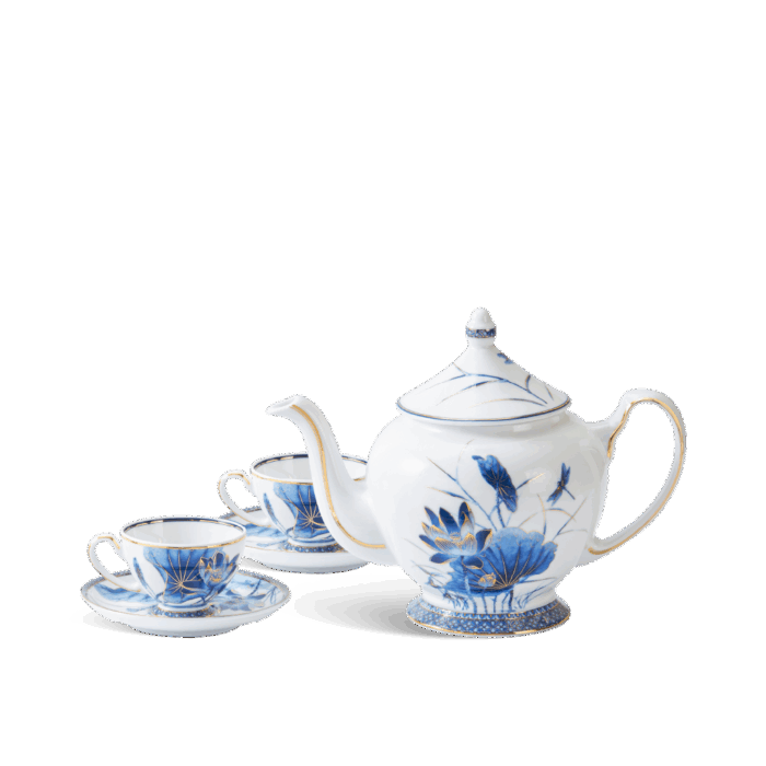 Bộ trà 0.65 L - Hoàng Cung - Sen Vàng A001_01654034503gomminhlong.com