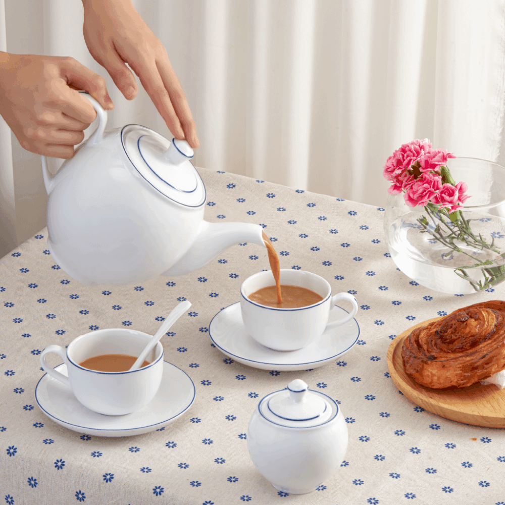 Bộ trà 0.8 L - Camellia - Chỉ Xanh Dương A001_01803802103gomminhlong.com