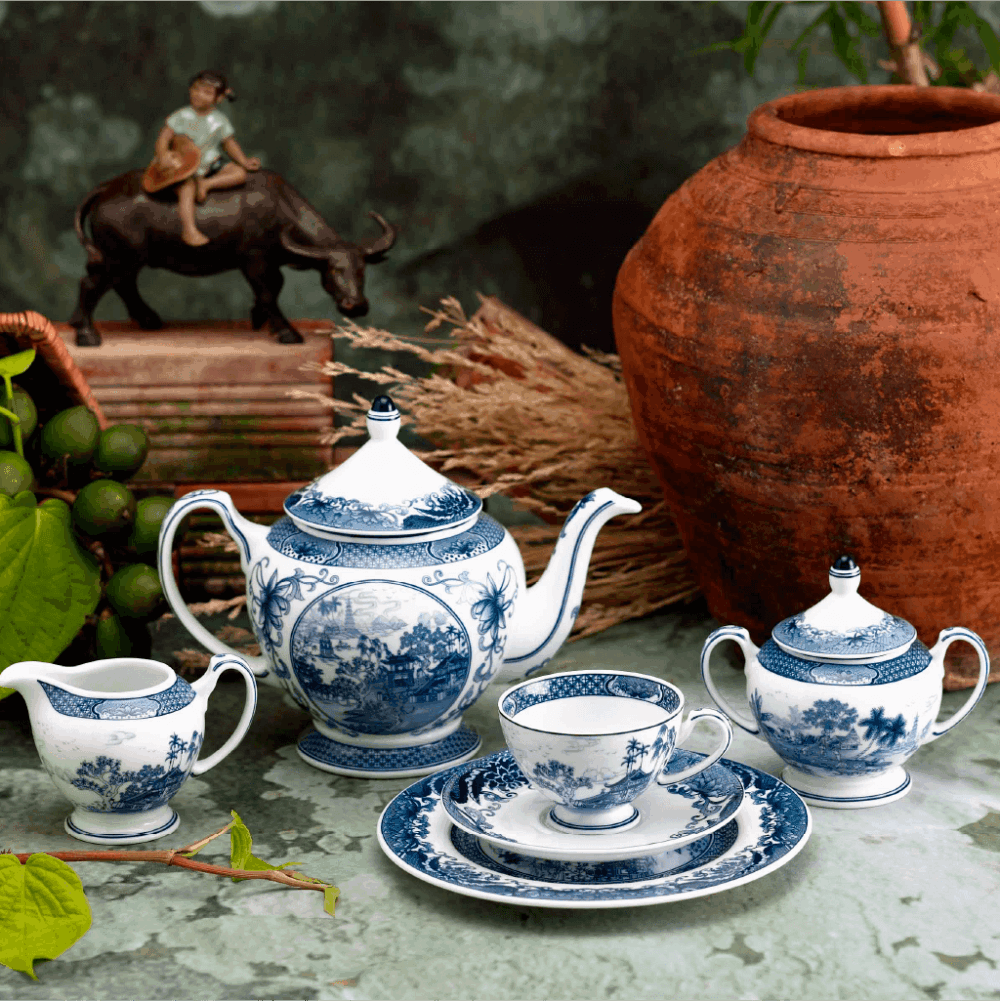 Bộ trà 1.3 L - Hoàng Cung - Hồn Việt A001_01134003803gomminhlong.com